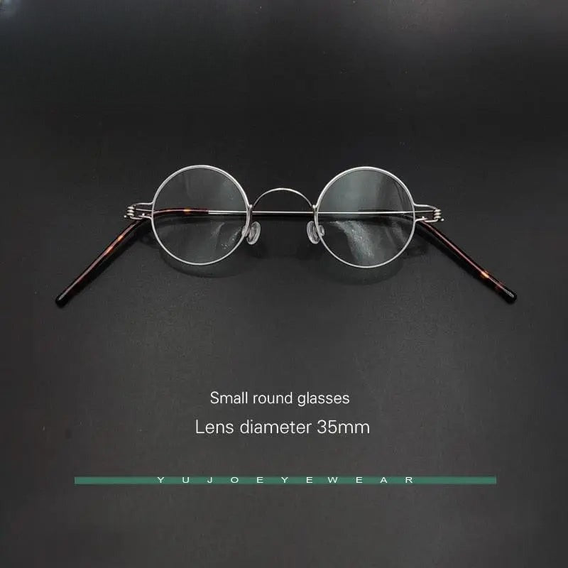 Unisex Round Full Rim Stainless Steel Prescription Glasses Y065 — view 1 | Rx Spectacle