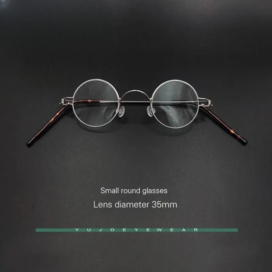 Unisex Round Full Rim Stainless Steel Prescription Glasses Y065 — view 1 | Rx Spectacle