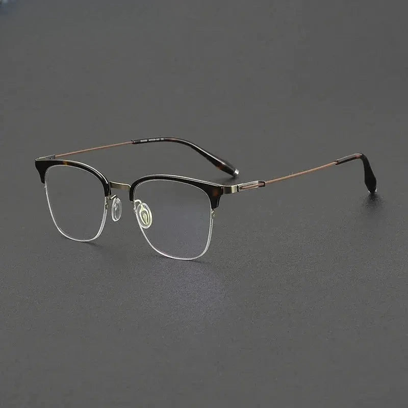 Women's Square Full Rim Titanium Prescription Glasses 802506 — view 6 | Rx Spectacle