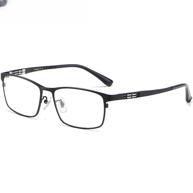 Men's Square Full Rim Titanium Prescription Glasses 310205 — view 4 | Rx Spectacle