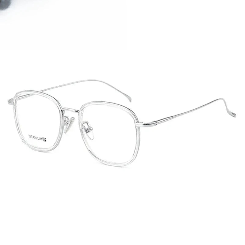 Unisex Square Full Rim Titanium Prescription Glasses 88037 — view 3 | Rx Spectacle