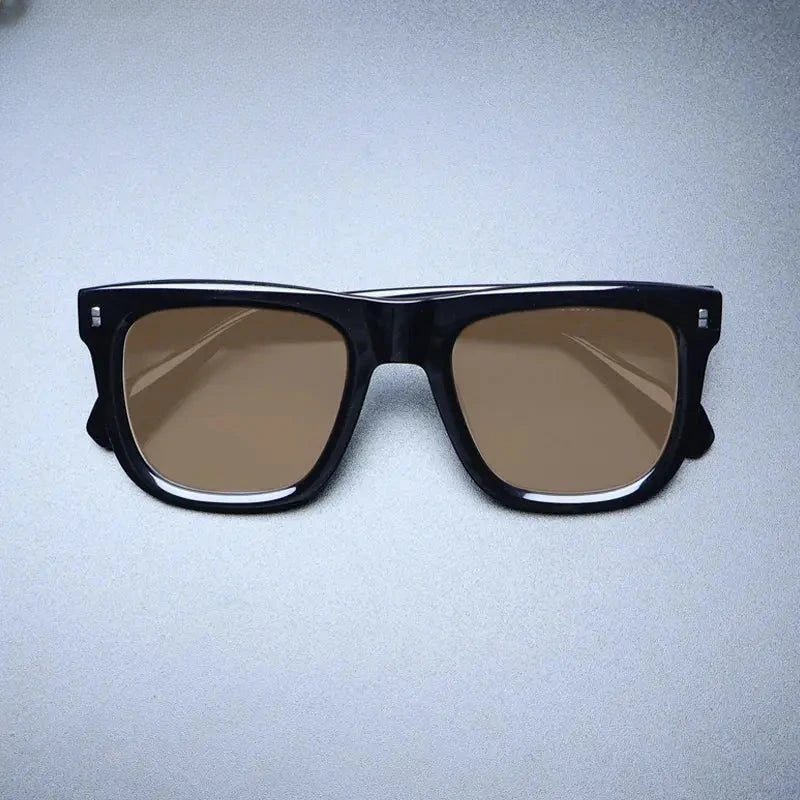 Unisex Square Full Rim Acetate Oversized Prescription Glasses M007 — view 11 | Rx Spectacle