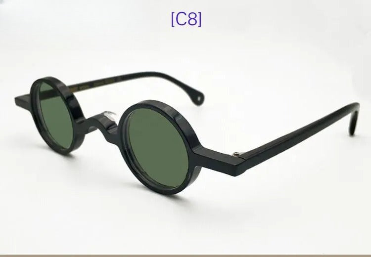 Unisex Round Full Rim Acetate Prescription Glasses 34mm — view 9 | Rx Spectacle
