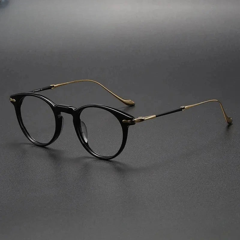 Women's Round Full Rim Titanium Prescription Glasses 932056 — view 5 | Rx Spectacle