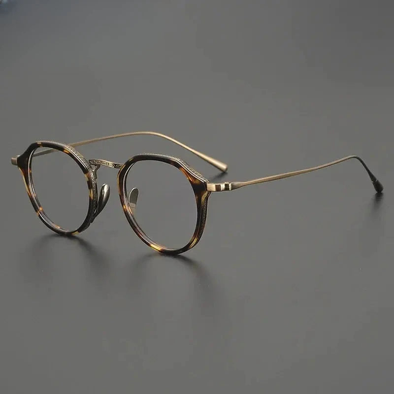 Women's Oval Full Rim Titanium Prescription Glasses G1113 — view 1 | Rx Spectacle