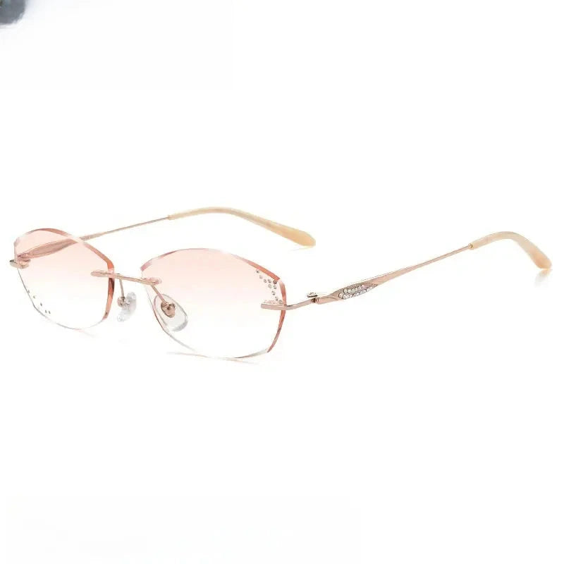 Women's Oval Rimless Titanium Prescription Glasses 699142 — view 5 | Rx Spectacle