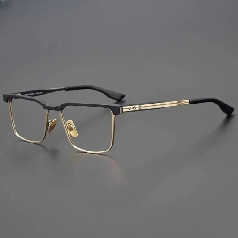 Men's Square Full Rim Titanium Prescription Glasses 151 — view 1 | Rx Spectacle