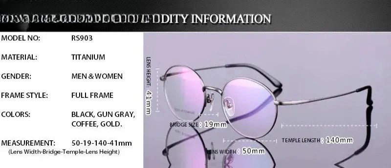 Women's Oval Full Rim Titanium Prescription Glasses 94903 — view 2 | Rx Spectacle