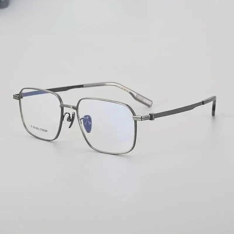 Unisex Square Full Rim Titanium Prescription Glasses 616021 — view 7 | Rx Spectacle