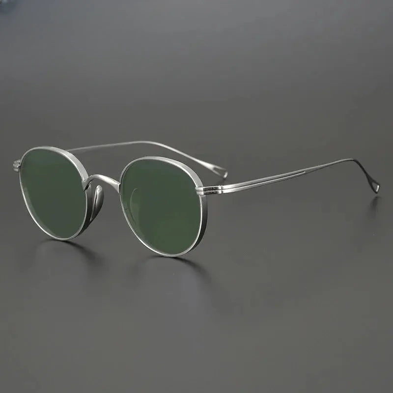 Unisex Oval Full Rim Titanium Prescription Glasses 131524 — view 14 | Rx Spectacle