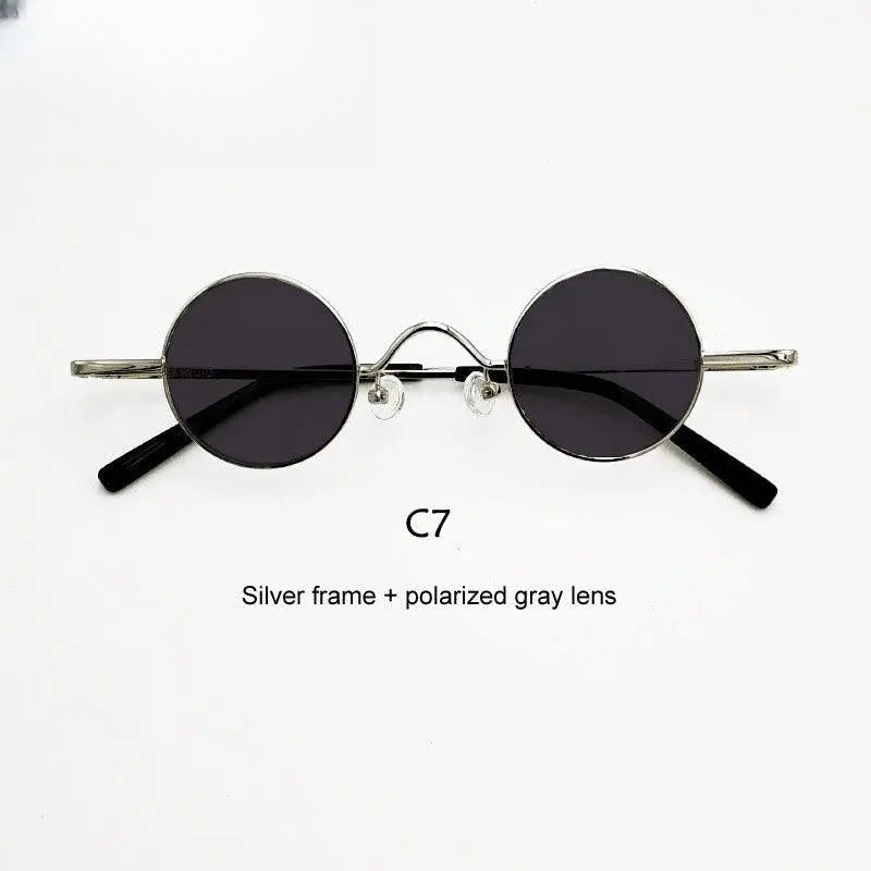 Unisex Round Full Rim Acetate Prescription Glasses Y050 — view 9 | Rx Spectacle
