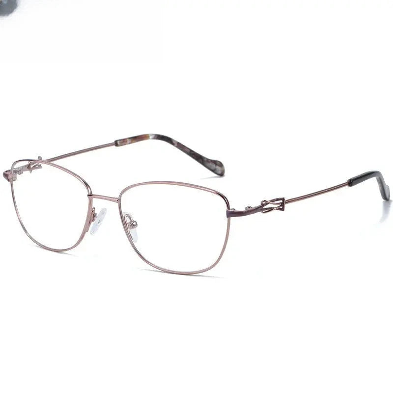 Women's Cat Eye Full Rim Titanium Prescription Glasses 8104 — view 10 | Rx Spectacle