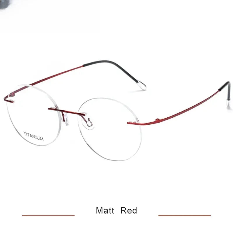 Women's Oval Rimless Titanium Prescription Glasses 316012 — view 6 | Rx Spectacle