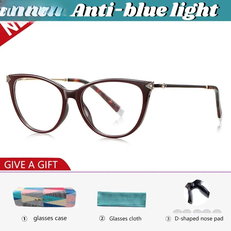 Women's Cat Eye Full Rim TR90 Reading Glasses 77235 — view 5 | Rx Spectacle