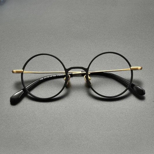 Unisex Round Full Rim Titanium Prescription Glasses Gxyj847 — view 1 | Rx Spectacle