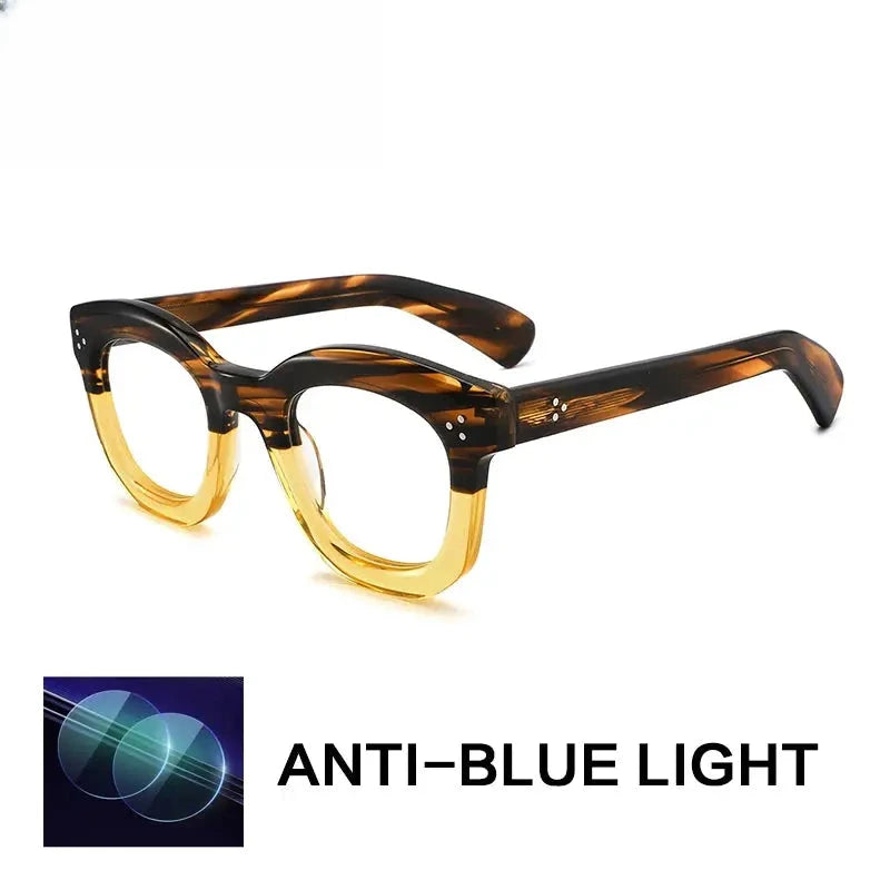 Unisex Square Full Rim Acetate Reading Glasses G2415 — view 3 | Rx Spectacle