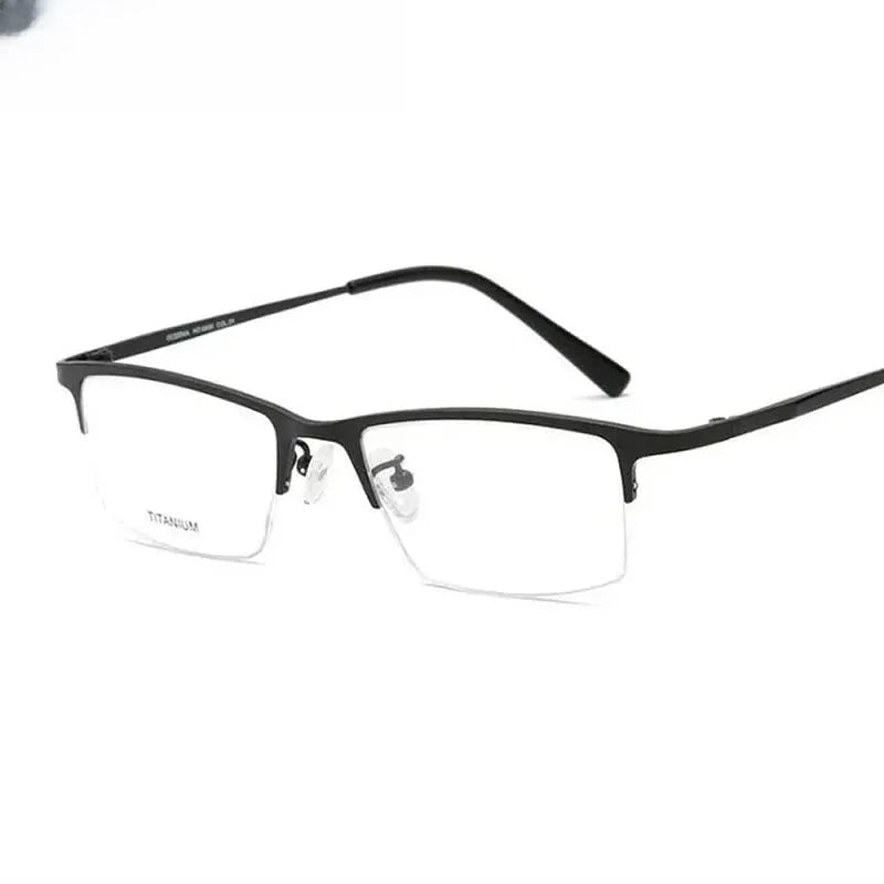 Women's Square Semi-Rimless Titanium Prescription Glasses 38906 — view 1 | Rx Spectacle