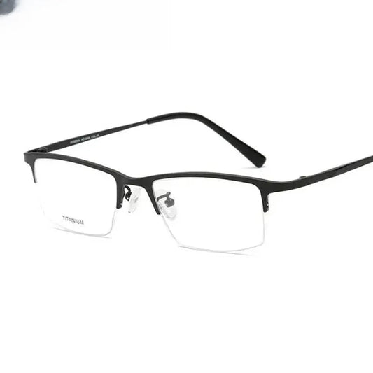 Women's Square Semi-Rimless Titanium Prescription Glasses 38906 — view 1 | Rx Spectacle