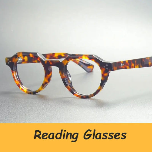 Unisex Round Full Rim Acetate Flat Top Reading Glasses G66301 — view 1 | Rx Spectacle
