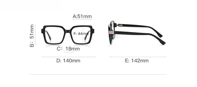 Women's Square Full Rim TR90 Reading Glasses 392280 — view 3 | Rx Spectacle