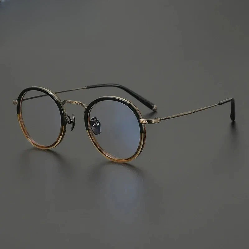 Women's Oval Full Rim Titanium Prescription Glasses G1288 — view 3 | Rx Spectacle