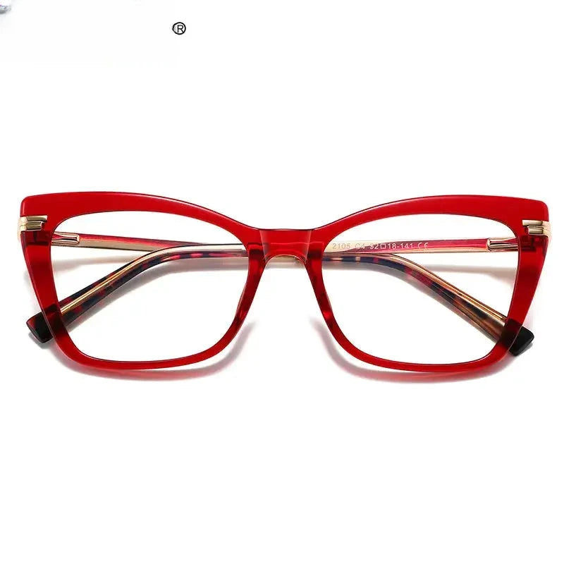 Women's Cat Eye Full Rim Titanium Reading Glasses 2105 — view 4 | Rx Spectacle