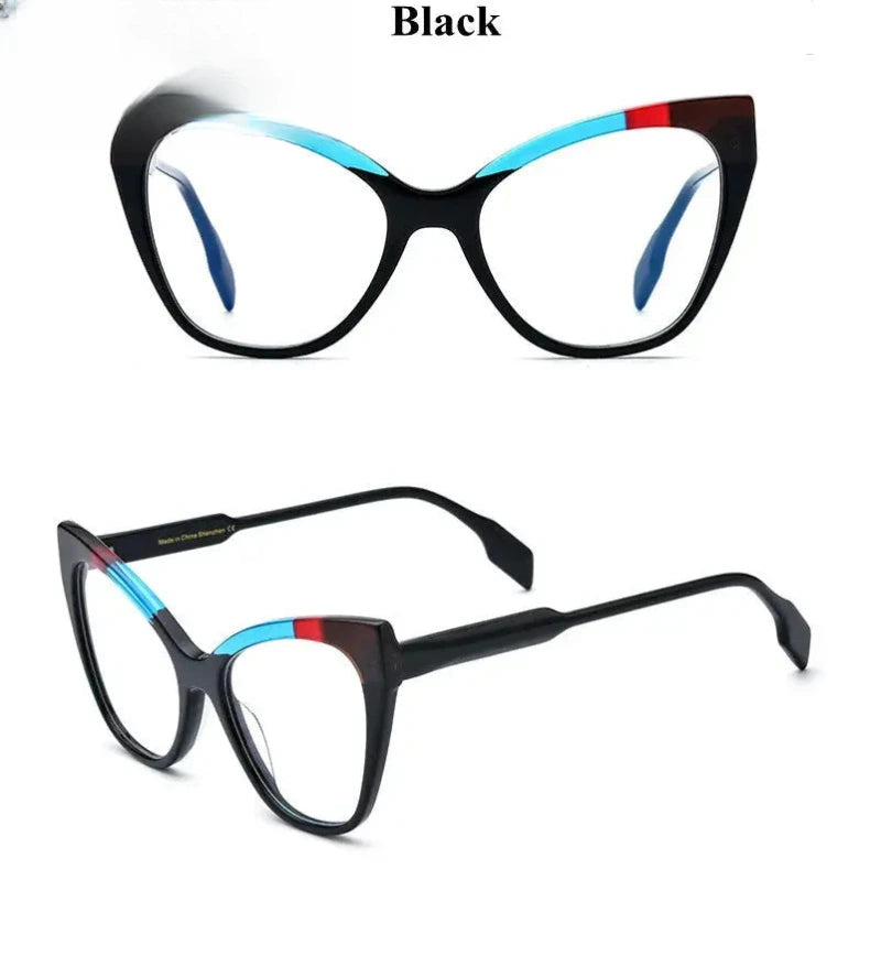 Women's Cat Eye Full Rim Acetate Prescription Glasses 419251 — view 4 | Rx Spectacle