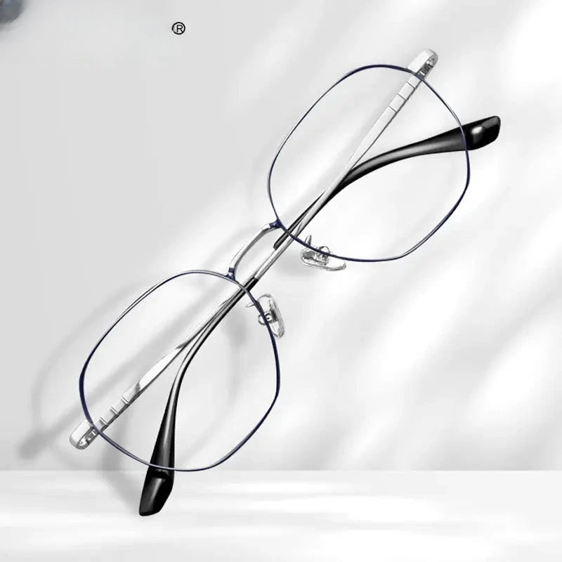 Women's Square Full Rim Titanium Reading Glasses 621280 — view 1 | Rx Spectacle