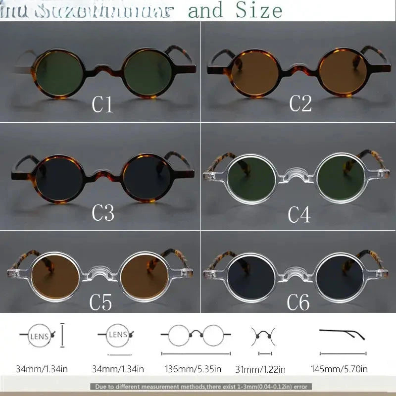 Unisex Round Full Rim Acetate Prescription Glasses 2534 — view 5 | Rx Spectacle