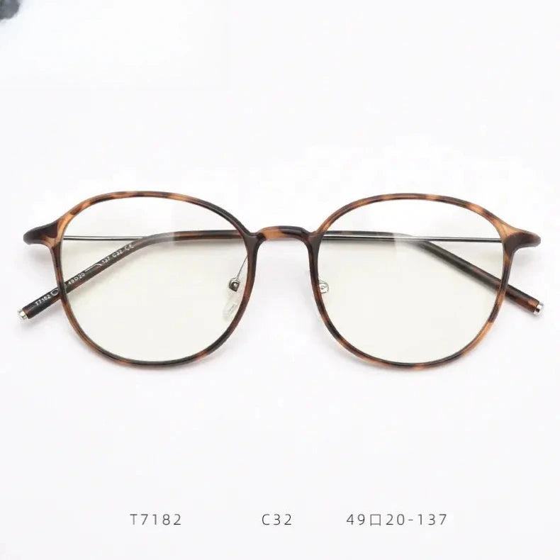 Women's Round Full Rim Titanium Prescription Glasses 718276 — view 5 | Rx Spectacle