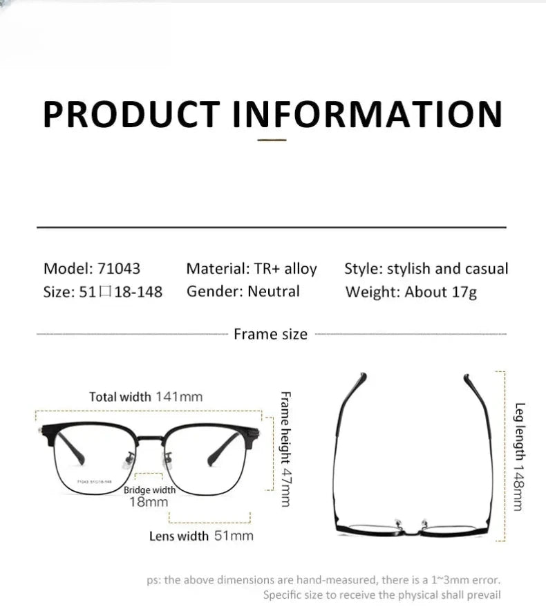 Unisex Oval Full Rim TR90 Reading Glasses 71043 — view 2 | Rx Spectacle