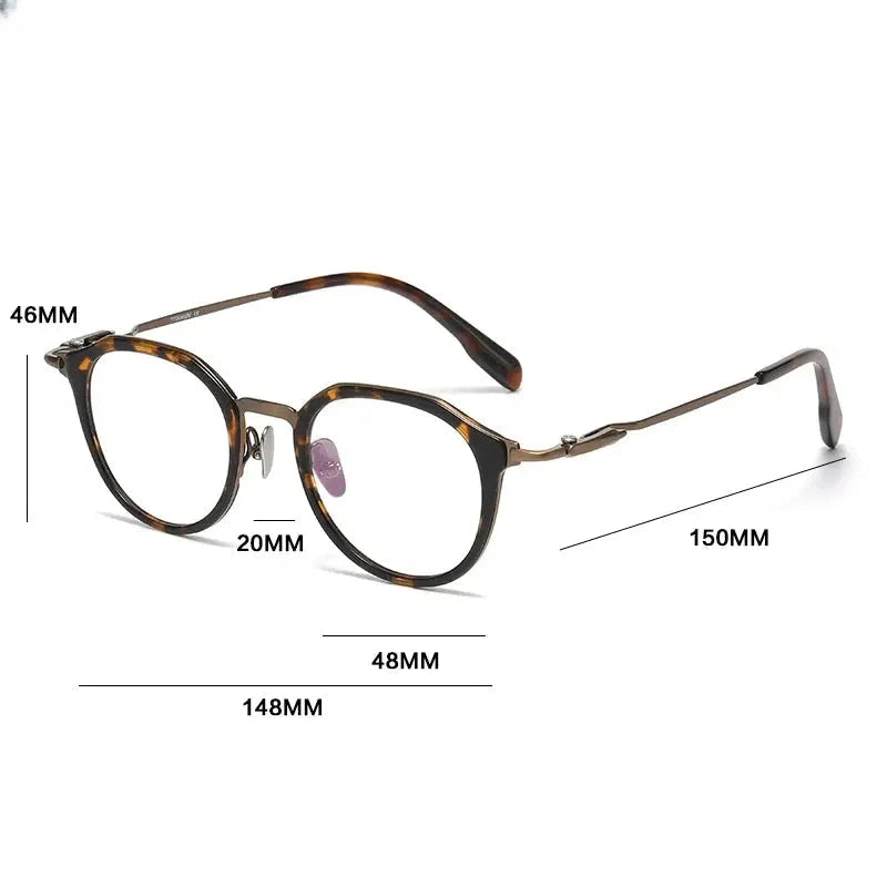 Unisex Oval Full Rim Titanium Reading Glasses 860058 — view 2 | Rx Spectacle