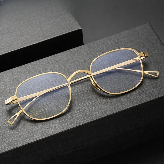 Unisex Square Full Rim Titanium Prescription Glasses 842114 — view 1 | Rx Spectacle