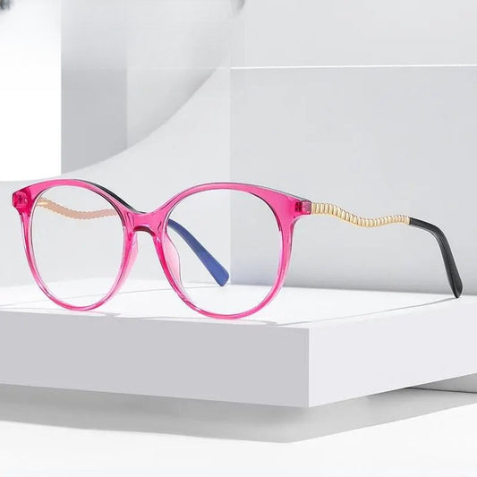 Women's Round Full Rim TR90 Prescription Glasses 2067 — view 1 | Rx Spectacle