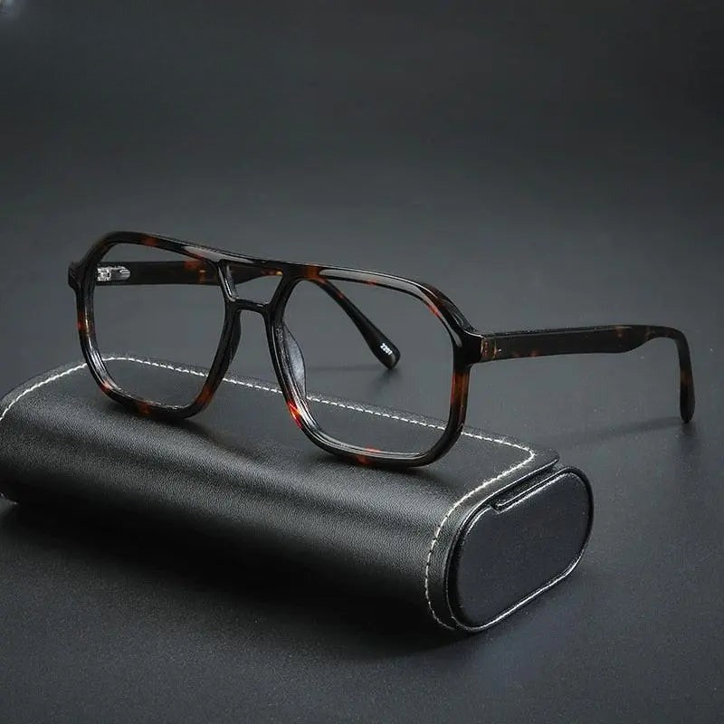 Unisex Square Full Rim Acetate Double Bridge Prescription Glasses Gxyj1099 — view 1 | Rx Spectacle