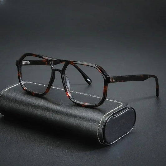 Unisex Square Full Rim Acetate Double Bridge Prescription Glasses Gxyj1099 — view 1 | Rx Spectacle