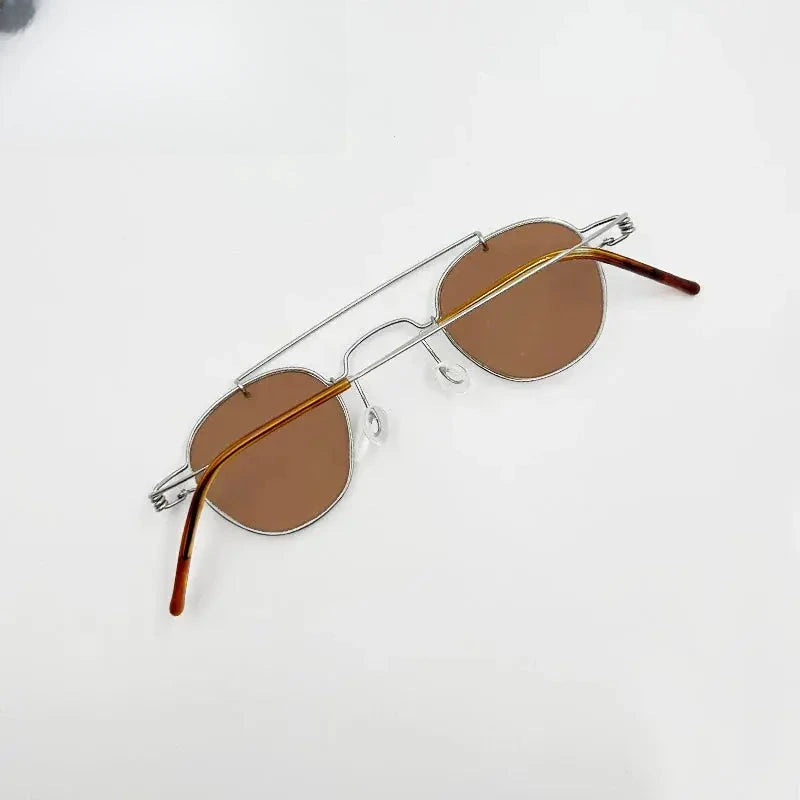 Unisex Polygon Full Rim Stainless Steel Prescription Glasses 3835 — view 5 | Rx Spectacle