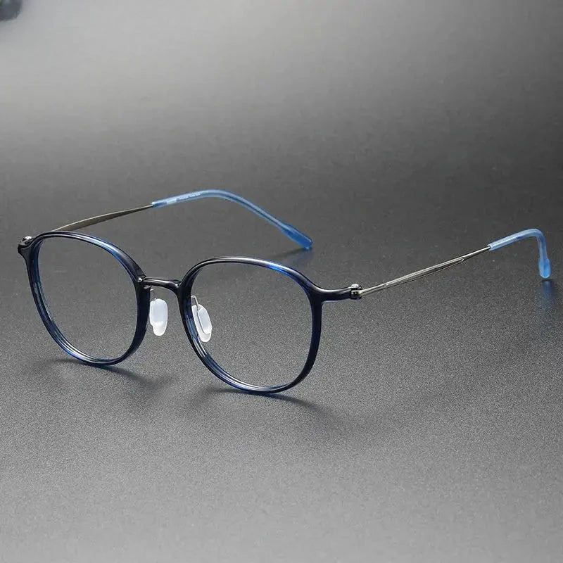 Unisex Square Full Rim Titanium Prescription Glasses 86334 — view 1 | Rx Spectacle
