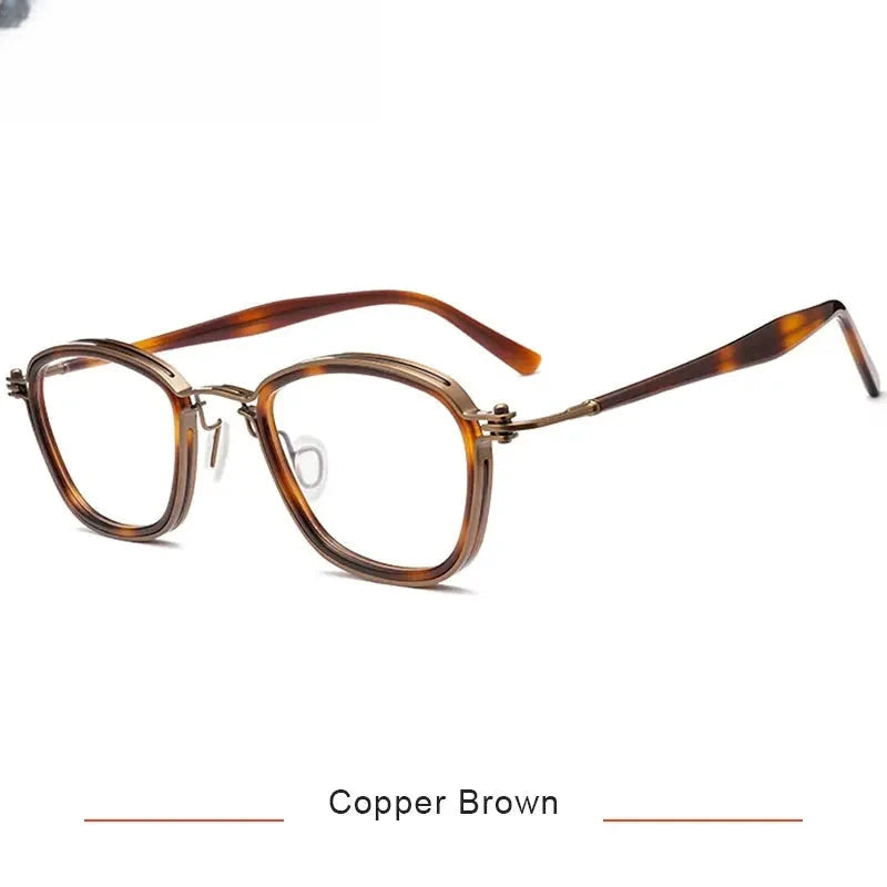Men's Oval Full Rim Titanium Prescription Glasses 55861 — view 5 | Rx Spectacle