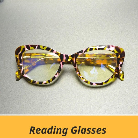 Women's Cat Eye Full Rim Titanium Reading Glasses Gx2165 — view 1 | Rx Spectacle