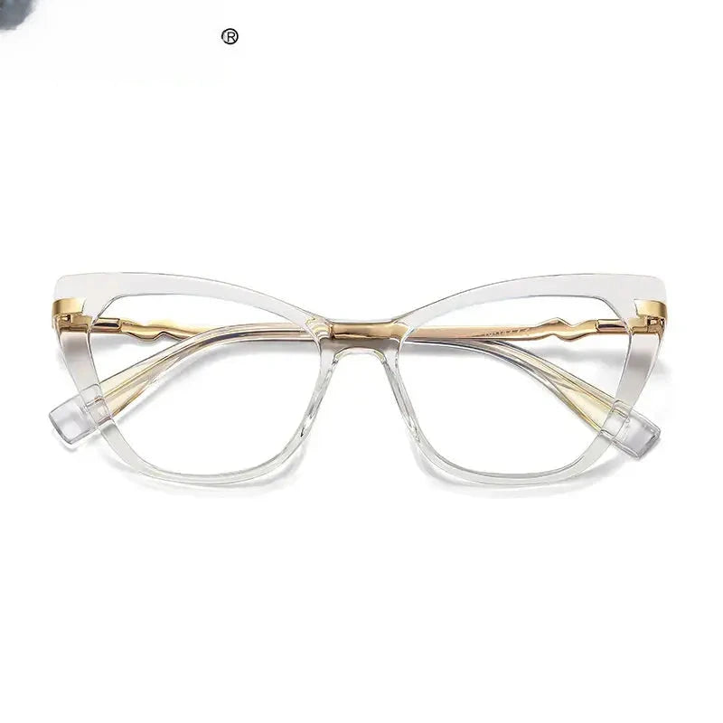Women's Cat Eye Full Rim Titanium Reading Glasses 2107 — view 5 | Rx Spectacle
