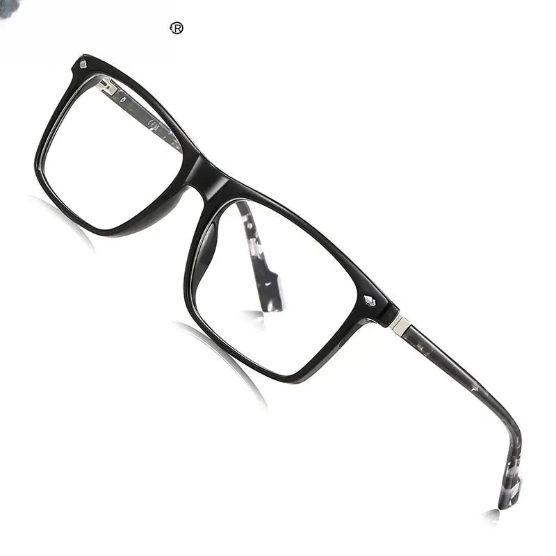 Men's Square Full Rim Titanium Reading Glasses 77218 — view 1 | Rx Spectacle