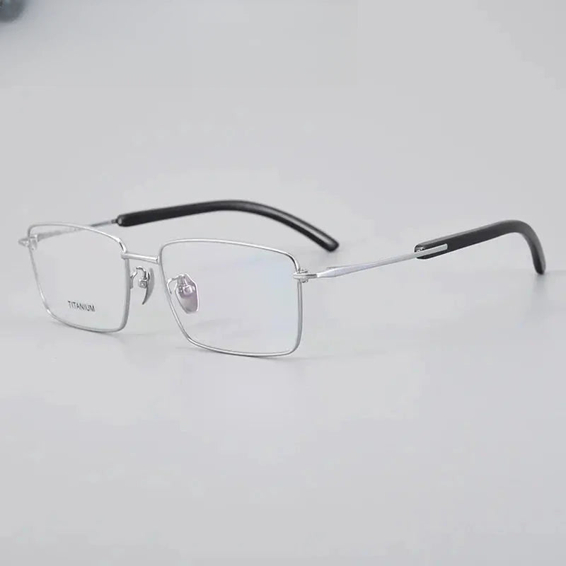 Men's Square Full Rim Titanium Prescription Glasses 612301 — view 4 | Rx Spectacle