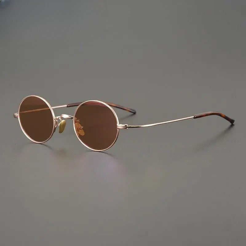 Men's Round Full Rim Titanium Prescription Glasses — view 1 | Rx Spectacle