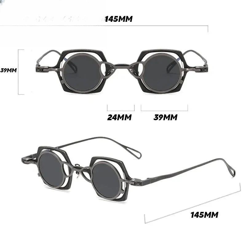 Unisex Square Full Rim Titanium Clip-On Prescription Glasses 1510 — view 5 | Rx Spectacle