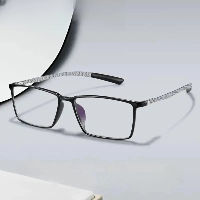 Women's Square Full Rim Titanium Prescription Glasses 61135 — view 1 | Rx Spectacle