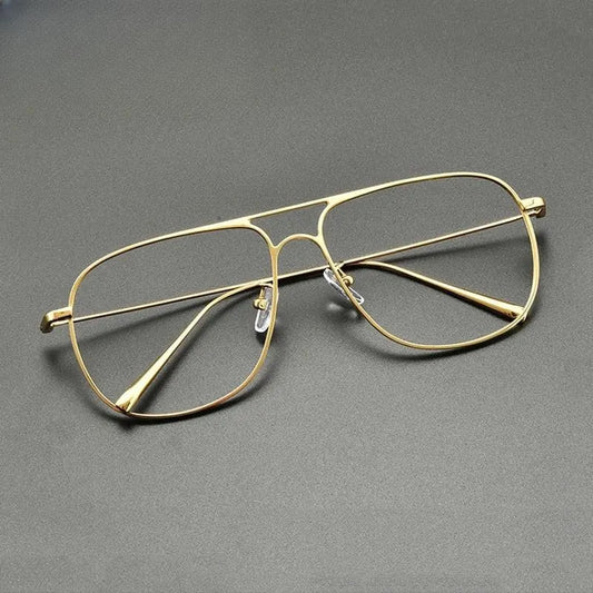 Unisex Square Full Rim Titanium Double Bridge Prescription Glasses Gxyj836 — view 1 | Rx Spectacle