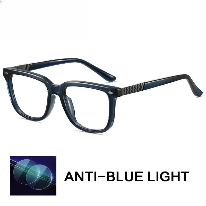 Unisex Square Full Rim Titanium Reading Glasses G84006 — view 6 | Rx Spectacle