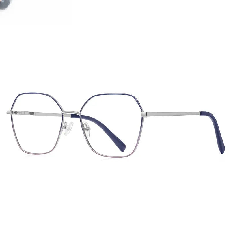 Women's Polygon Full Rim Stainless Steel Reading Glasses 3090 — view 10 | Rx Spectacle