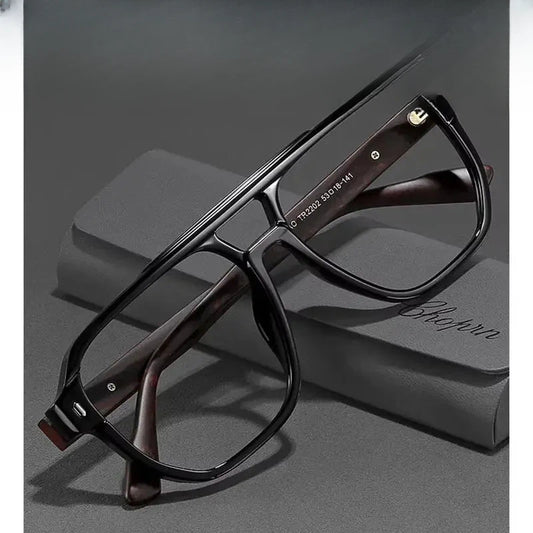 Men's Square Full Rim Acetate Double Bridge Prescription Glasses 220200 — view 1 | Rx Spectacle
